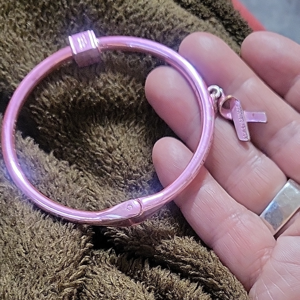 Ashley Bridget Pink Ribbon Charm Bracelet